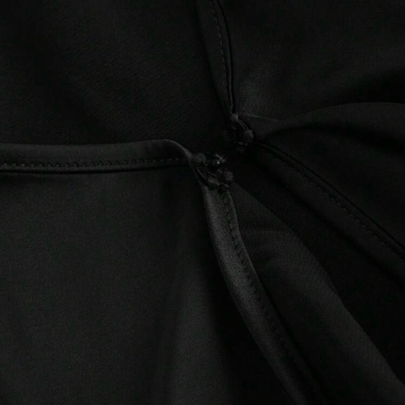 SHEIN Black Peplum Ruched Wrap Dress - Picture 3 of 4